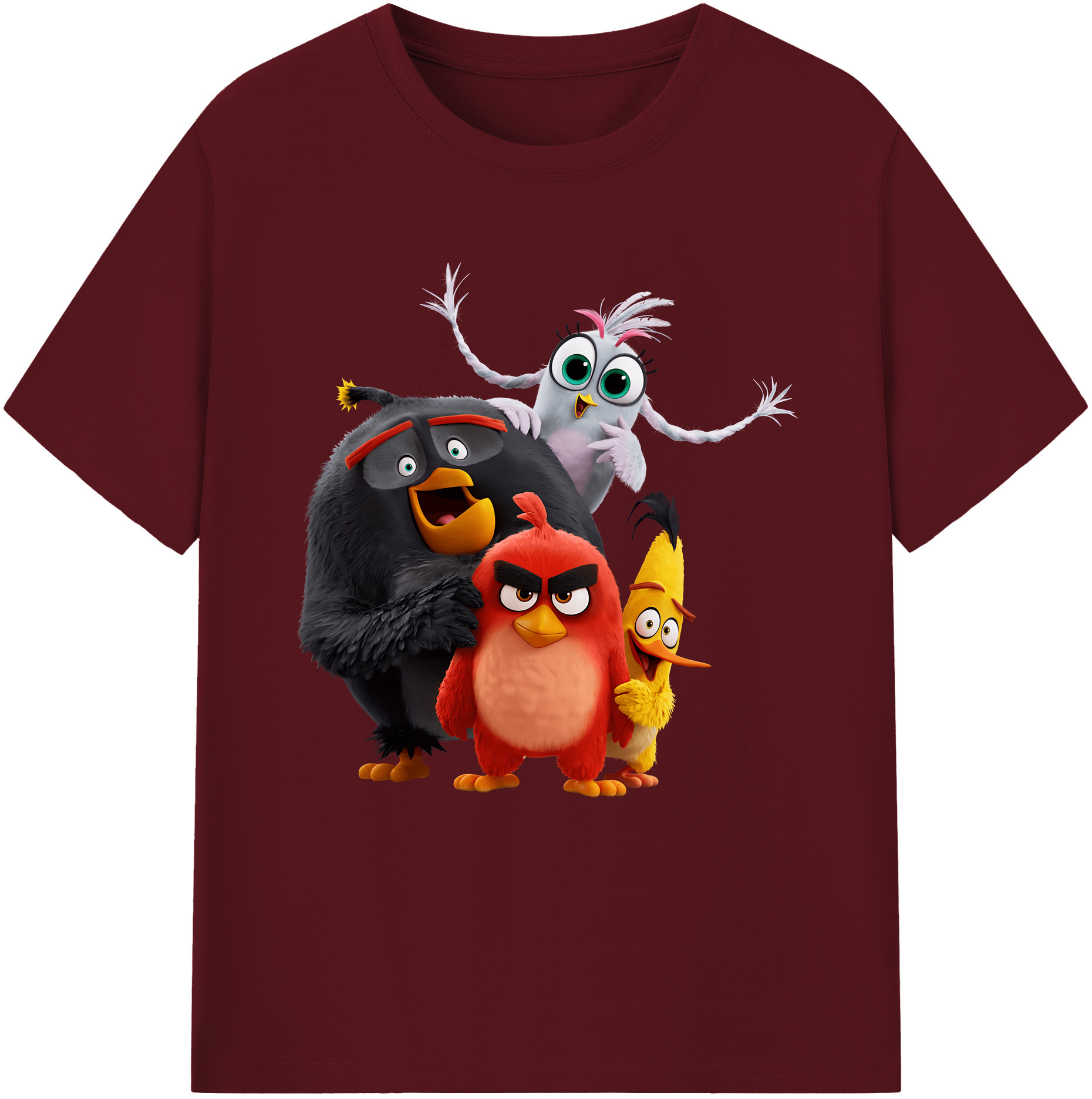 （画像用） Angry Birds アングリーバード 綿100％半袖Tシャツ（フロントプリント）